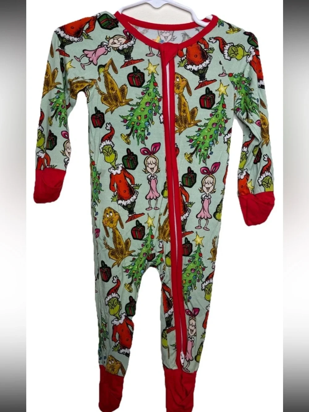 The Grinch Who Stole Christmas Sleeper Pajamas Bamboo Baby Boy 3-6 Months